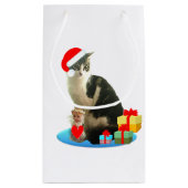 Schöne Weihnachtskarte Kleine Geschenktüte (Rückseite)