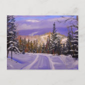 Schöne Weihnachtskarte mit Bergschnee Postkarte (Vorderseite)