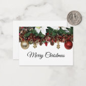 Schöne Weihnachtskarte Mitteilungskarte (Vorderseite/Rückseite Beispiel)