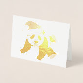 Schöne Weihnachtskarte Panda Bear Gold Foil Card Folienkarte (Vorderseite)