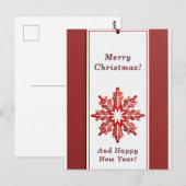 Schöne Weihnachtskarte Postkarte (Vorne/Hinten)