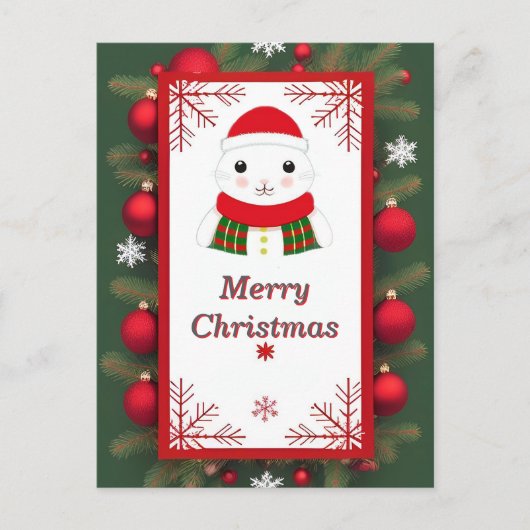 Schöne Weihnachtskarte Postkarte (Vorderseite)