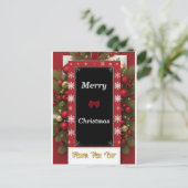 Schöne Weihnachtskarte Postkarte (Stehend Vorderseite)