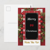 Schöne Weihnachtskarte Postkarte (Vorne/Hinten)