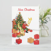 Schöne Weihnachtskarte - Spaß Feiertagskarte (Stehend Vorderseite)