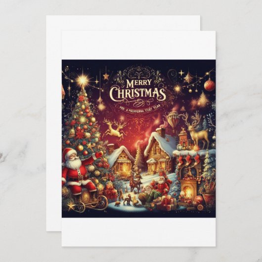 Schöne Weihnachtskarten Einladung (Vorne/Hinten)