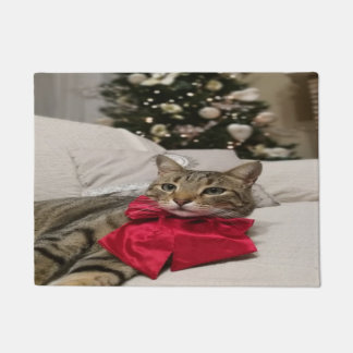 Schöne Weihnachtskatze Fußmatte