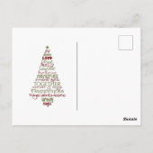 Schöne Weihnachtskatze Postkarte (Rückseite)