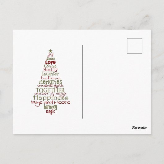 Schöne Weihnachtskatze Postkarte (Rückseite)