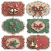 Schöne Weihnachtskekse Aufkleber (Vorderseite)