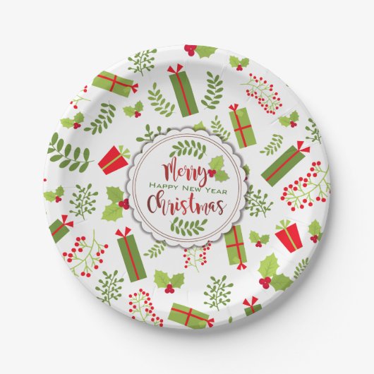 Schöne Weihnachtskripte Pappteller (Vorderseite)