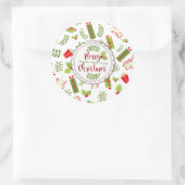 Schöne Weihnachtskripte Runder Aufkleber (Tasche)