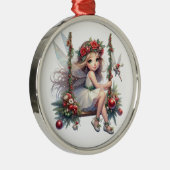 Schöne Weihnachtsküche mit Wasserfarbe Ornament Aus Metall (Rechts)