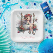 Schöne Weihnachtsküche mit Wasserfarbe Pappteller (Party)