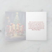 Schöne Weihnachtslieder Winternacht Feiertagskarte (Innenseite)