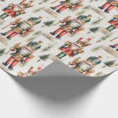 Schöne Weihnachtsnachtscreme Geschenkpapier (Ecke)