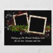 Schöne Weihnachtsrahmen 2 Fotos mit Letter (Vorne/Hinten)