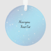 Schöne Weihnachtswald Cat Holly Ce Ornament (Rückseite)