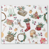 Schöne Weihnachtszeit Komfort Urlaub Jahreszeit Geschenkpapier (Flach)