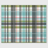 Schöne Weihnachtszeit Tartan Geschenkpapier (Flach)