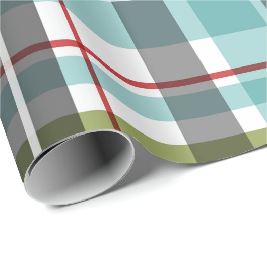 Schöne Weihnachtszeit Tartan Geschenkpapier (Rolleneckpunkt)