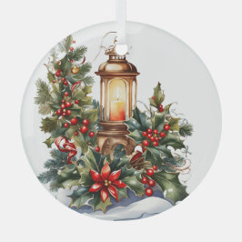Schöne Weihnachtszweig Ornament Aus Glas