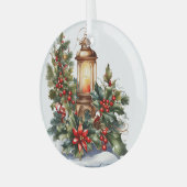 Schöne Weihnachtszweig Ornament Aus Glas (Vorderseite links)
