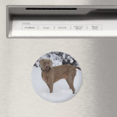 Schöne Weimaraner im Schnee Magnet (In Situ (Geschirrspüler))