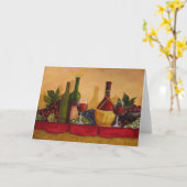 Schöne Wein-Kunst-Karte Karte (Gelbe Blume)