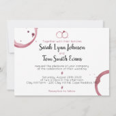 Schöne Weinberge Hochzeitsfeiern Einladung (Rückseite)