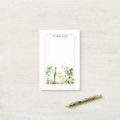 Schöne Weinkulisse mit Blume Post-it Klebezettel (Auf Schreibtisch)