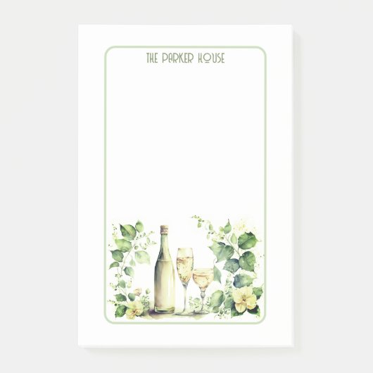 Schöne Weinkulisse mit Blume Post-it Klebezettel (Vorderseite)