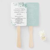 Schöne Weise Grüntöne Blumenzeitsfeier Fächer (Vorne und Hinten)