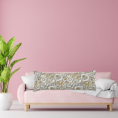 Schöne Weiß und Gold 3D Flora Seitenschläferkissen