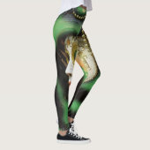 Schöne Weiß-und Goldkarneval-Maske Leggings (Rechts)