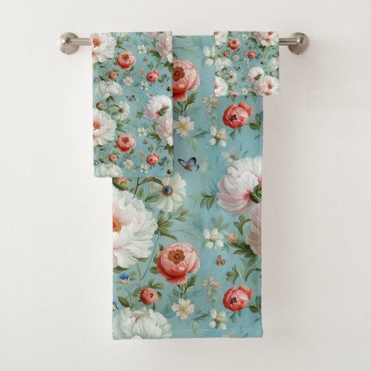 Schöne Weiß- und Rothalden Badhandtuch Set (Insitu)