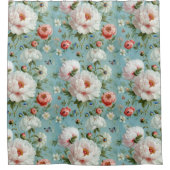 Schöne Weiß- und Rothalden Duschvorhang (Vorderseite)