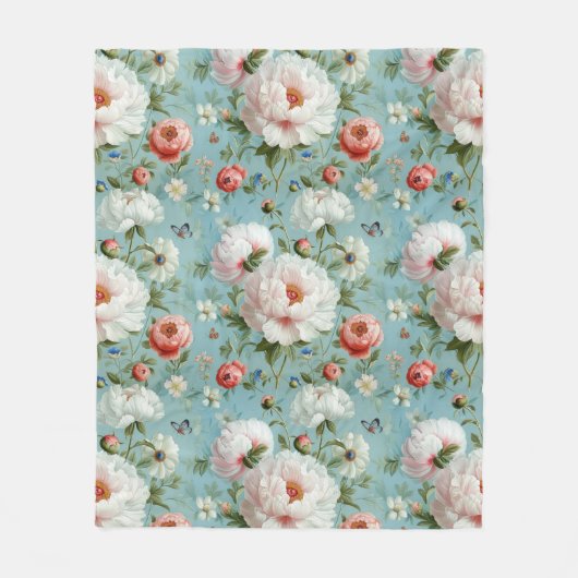 Schöne Weiß- und Rothalden Fleecedecke (Vorderseite)