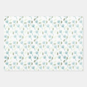 Schöne Weißblauer Blätter Muster (Vorderseite 3)