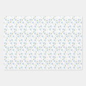 Schöne Weißblauer Blätter Muster (Vorderseite)