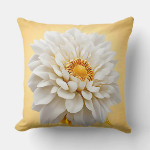 Schöne weiße 3D-Blume Kissen