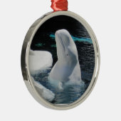 Schöne Weiße Beluga Whale Silbernes Ornament (Rechts)