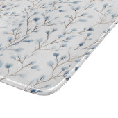 Schöne weiße blaue Blumen-Brautparty Schneidebrett (Ecke)