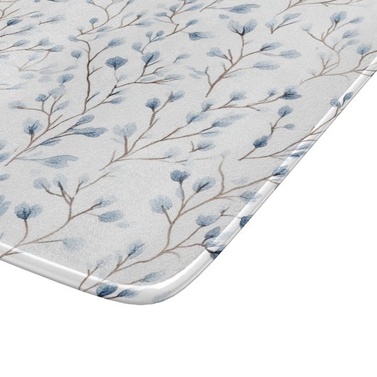 Schöne weiße blaue Blumen-Brautparty Schneidebrett (Ecke)