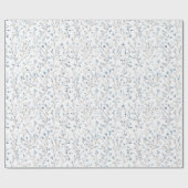 Schöne weiße blaue florale Brautparty Geschenkpapier (Flach)