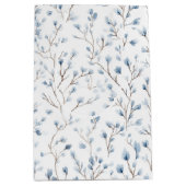 Schöne Weiße Blaue Florale Brautparty Mittlere Geschenktüte (Vorderseite)