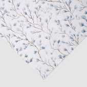 Schöne weiße blaue florale Brautparty Seidenpapier (Ausschnitt)