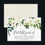 Schöne weiße Blume Bar Mitzvah Bat Mitzvah Einladung<br><div class="desc">Schöne weiße Blume Bar Mitzvah Bat Mitzvah Geeignet für sowohl Bar Mitzvah und Bat Mitzvah</div>