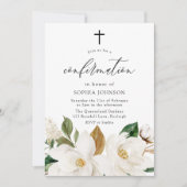 Schöne weiße Blume Bestätigung Einladung (Vorderseite)
