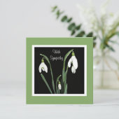 Schöne weiße Blume Blumenstrauß Kunst Beileid Karte (Stehend Vorderseite)